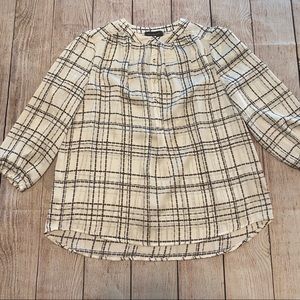The Limited Dappled Plaid Blouse